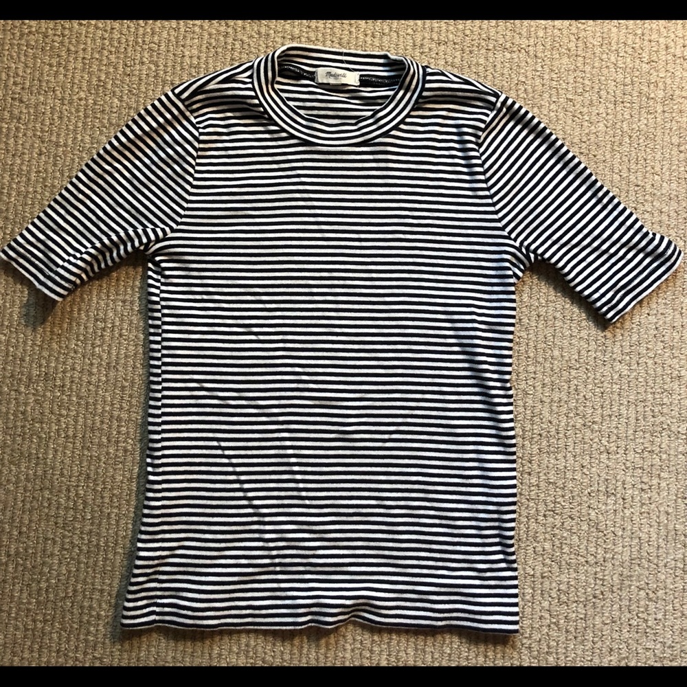 Madewell striped mid short sleeve top